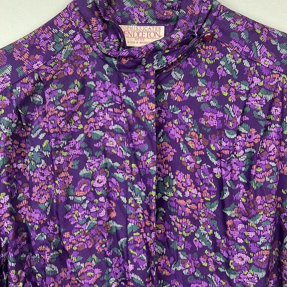 Vintage Pendleton women’s floral button front blouse size 12 - Picture 2 of 8